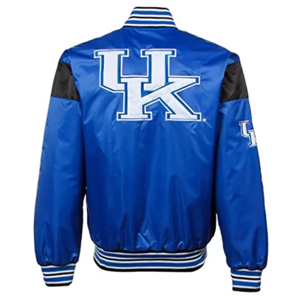 Kentucky Wildcats Big League Royal Full-Snap Varsity Satin Jacket