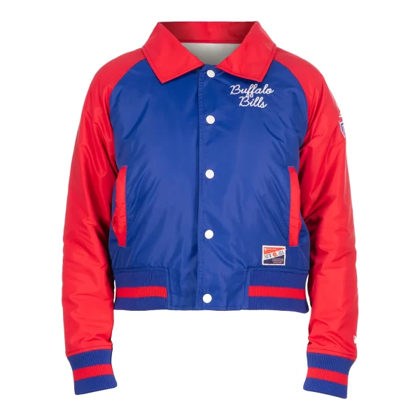 Ladies Bills New Era Throwback Snap Satin Jacket