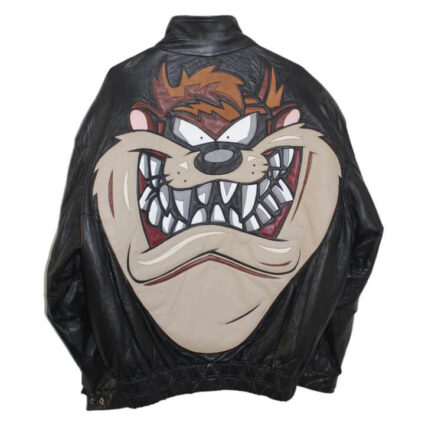 Looney Tunes Devil Taz Black Leather Jacket