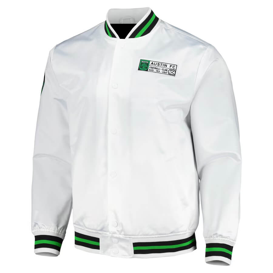 MLS Team Austin FC Satin White Jacket