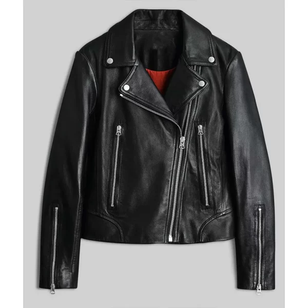 Mack Motorcycle Black Leather Jacket