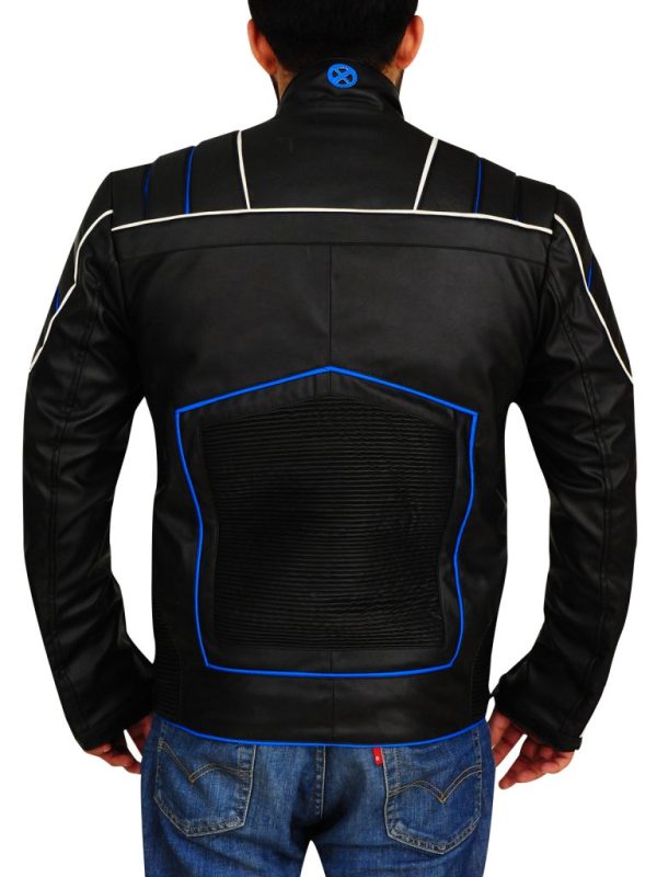 Men Cyclops Cosplay Leather Black Jacket