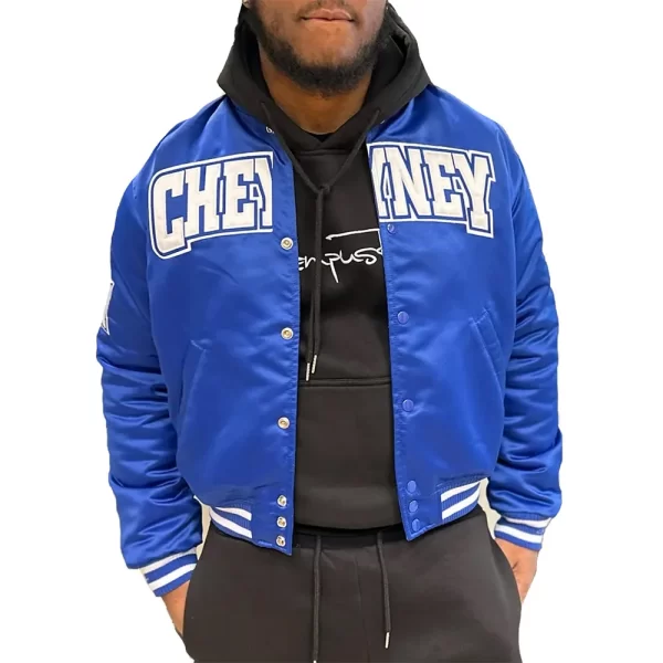 Men’s Cheyney University Royal Satin Jacket