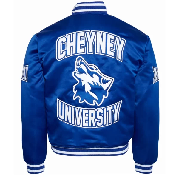 Men’s Cheyney University Satin Full-Snap Royal Jacket