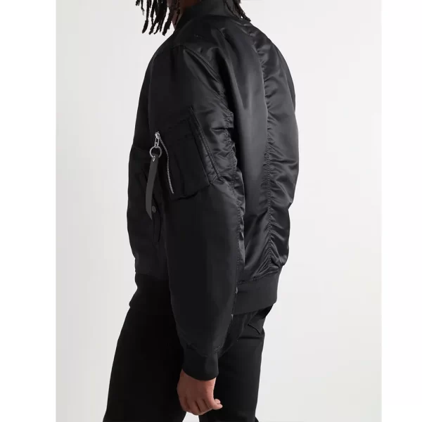 Men’s Nylon Manston Black Bomber Jacket