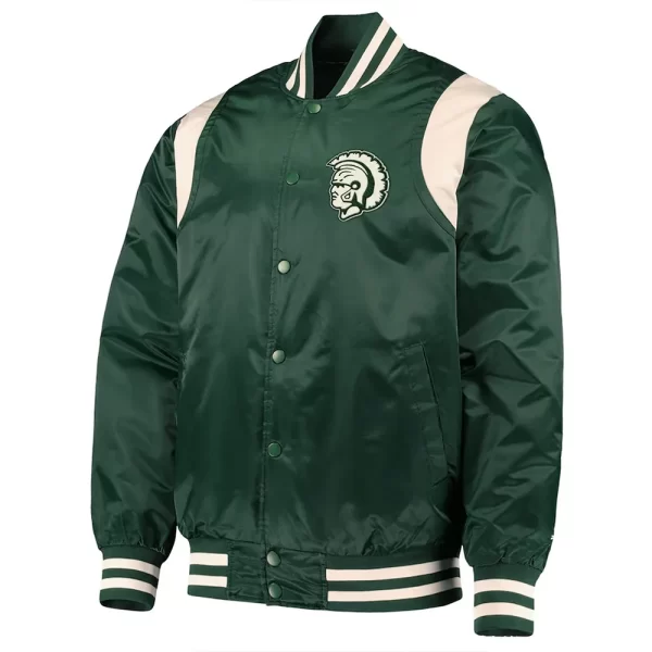 Michigan State Spartans Teddy Green Varsity Satin Jacket