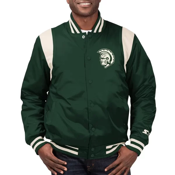 Michigan State Spartans Teddy Varsity Satin Jacket