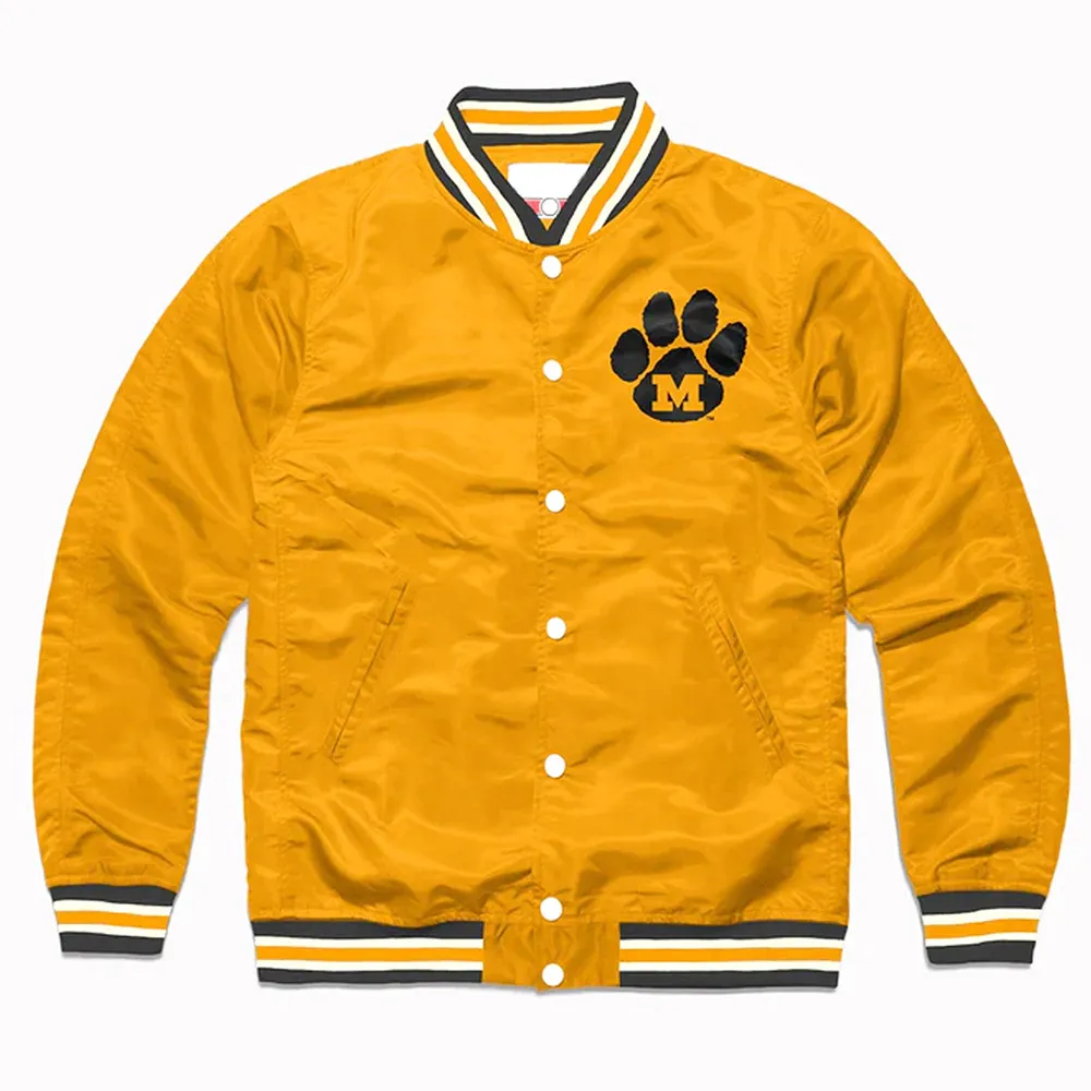 Missouri Tigers Varsity Satin Gold Jacket - A2 Jackets