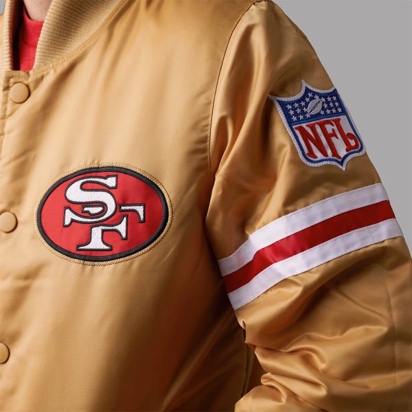 San Francisco 49ers Full-Snap Starter Satin Jacket