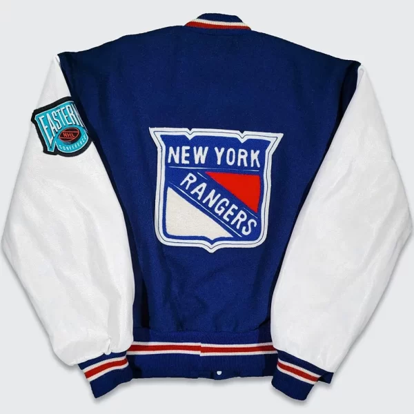 New York Rangers 90’s Eastern Varsity Wool & Leather Jacket