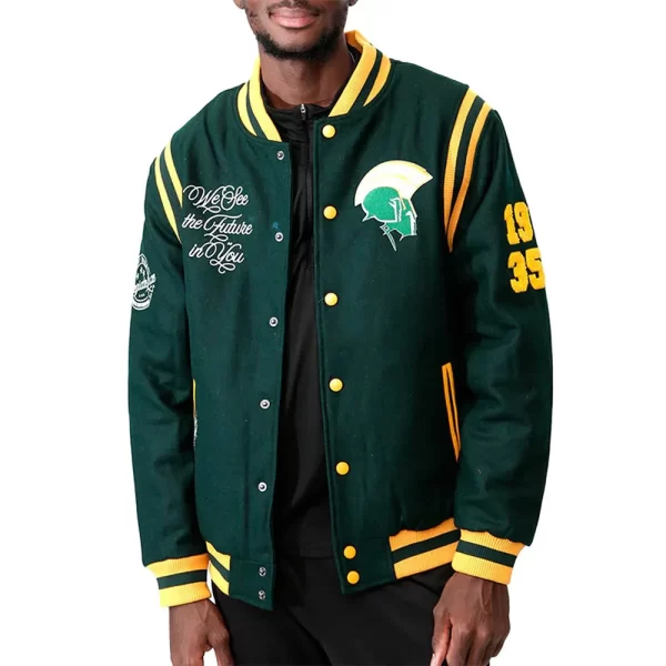 Norfolk State Spartans Varsity Green Wool Jacket