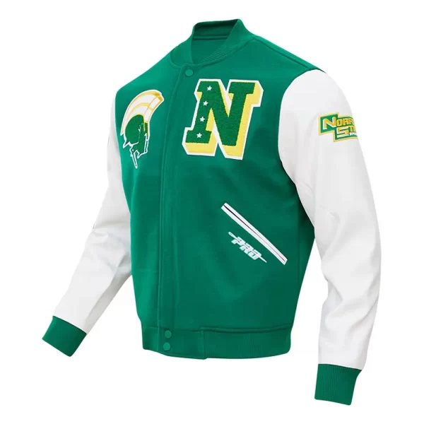 Norfolk State Spartans Varsity Green and White Jacket