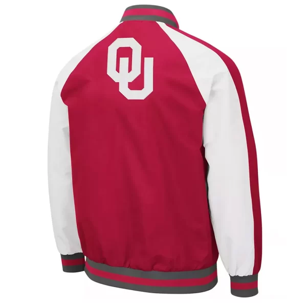Oklahoma Sooners Colosseum Crimson Satin Bomber Jacket