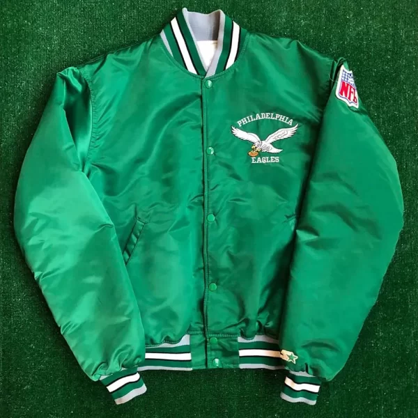 Philadelphia Eagles Bradley Cooper Green Satin Jacket