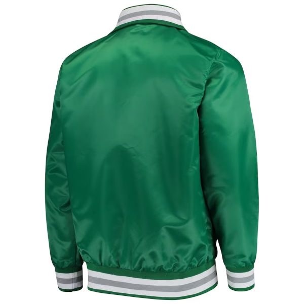 Philadelphia Eagles Starter Captain Satin Green Varsity Jacket