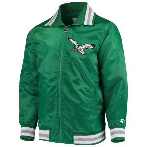Philadelphia Eagles Starter Captain Satin Varsity Jacket