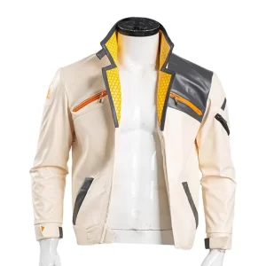 Phoenix Agent White Faux Leather Jacket