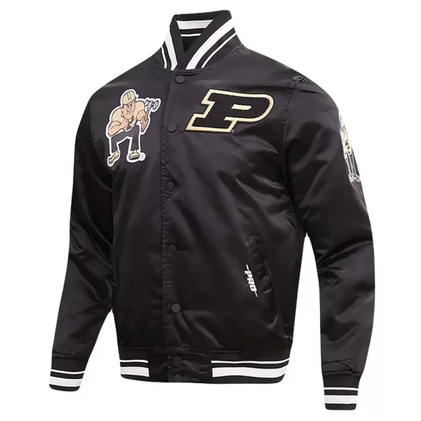 Purdue Boilermakers Classic Black Satin Jacket