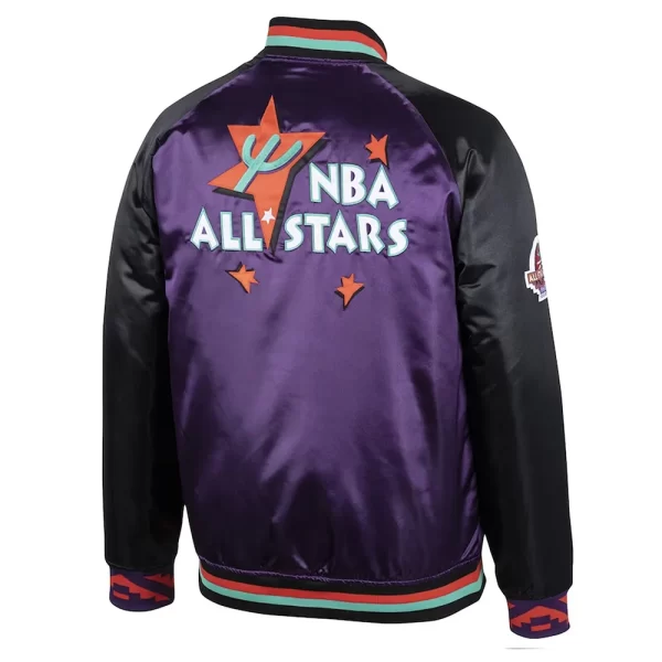 Purple & Black 1995 NBA All-Star Game Satin Full-Snap Jacket