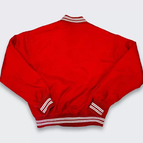 Red Portland Winterhawks 80’s Satin Full-Snap Jacket