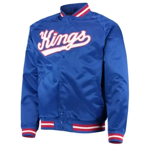 Sacramento Kings Hardwood Classics Royal Blue Satin Jacket