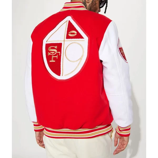 San Francisco 49ers Wool & Leather Varsity Jacket