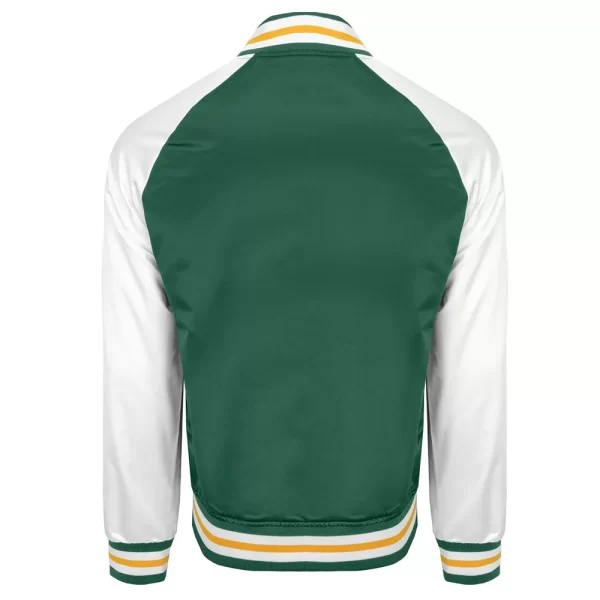 Seattle Supersonics Prime Time Green & White Satin Jacket