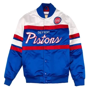 Special Script Detroit Pistons Satin Blue Jacket