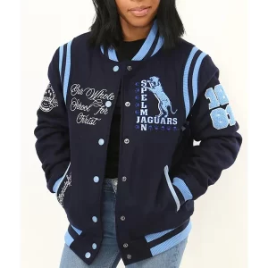 Spelman College Jaguars Navy Blue Varsity Wool Jacket