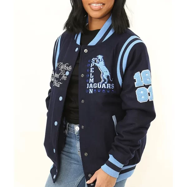 Spelman College Jaguars Navy Varsity Wool Jackets