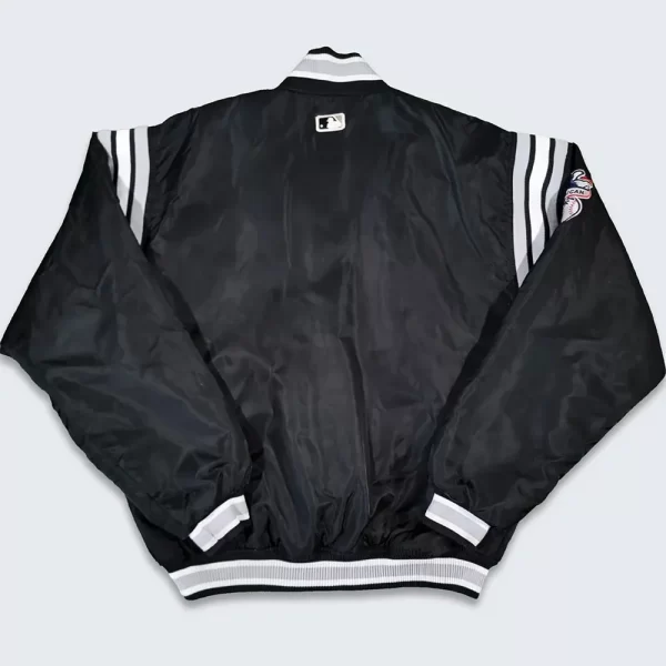 Starter Black Chicago White Sox 90s Full-Snap Bomber Satin Jacket