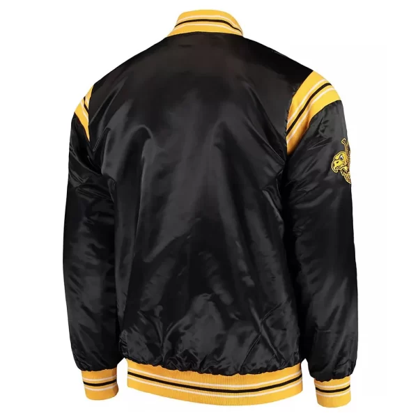 Starter Black Iowa Hawkeyes The Enforcer Full-Snap Satin Jacket