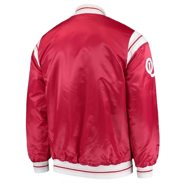 Starter Crimson The Enforcer Oklahoma Sooners Satin Jacket