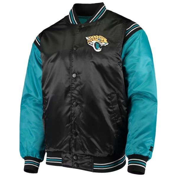 Starter Jacksonville Jaguars Enforcer Satin Varsity Jacket