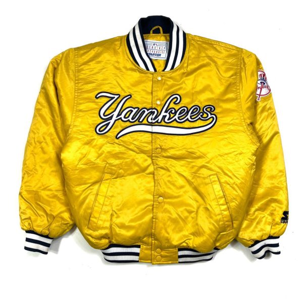 Starter Men's Yellow Satin Jacket