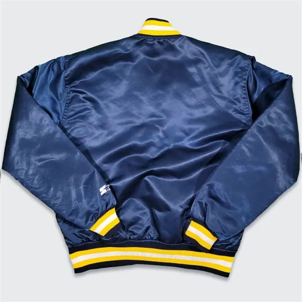 Starter Navy Indiana Pacers 80s Bomber Satin Jacket