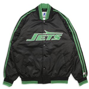 Starter New York Jets Double Lines Satin Jacket