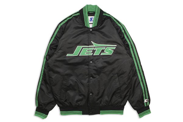 Starter New York Jets Double Lines Satin Jacket