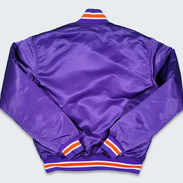 Starter Purple Phoenix Suns 80s Satin Bomber Jacket