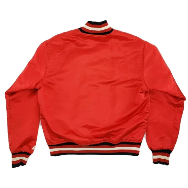 Starter Red 80s Chicago Bulls Satin Jacket