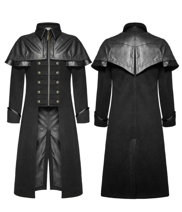 Steampunk Rave Highwayman Black Military Coats