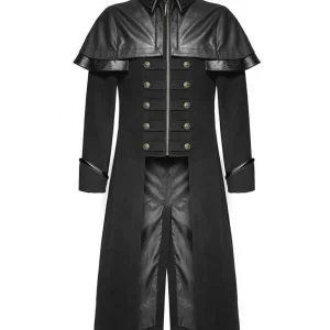 Steampunk Rave Highwayman Military Black Coat