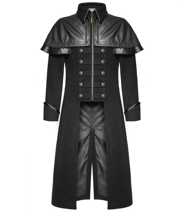 Steampunk Rave Highwayman Military Black Coat