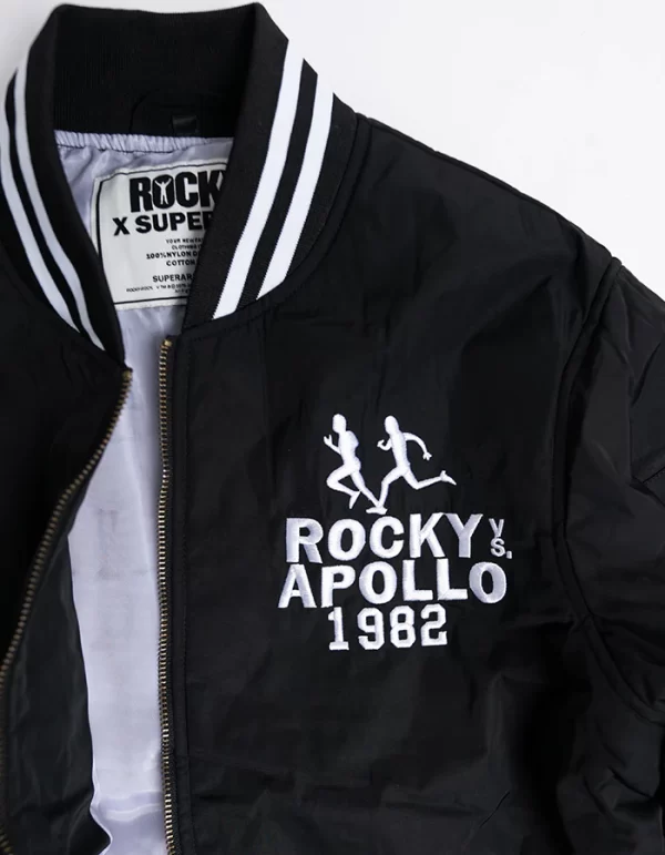 Superare X Rocky Beach Race '82 Black Bomber Jacket