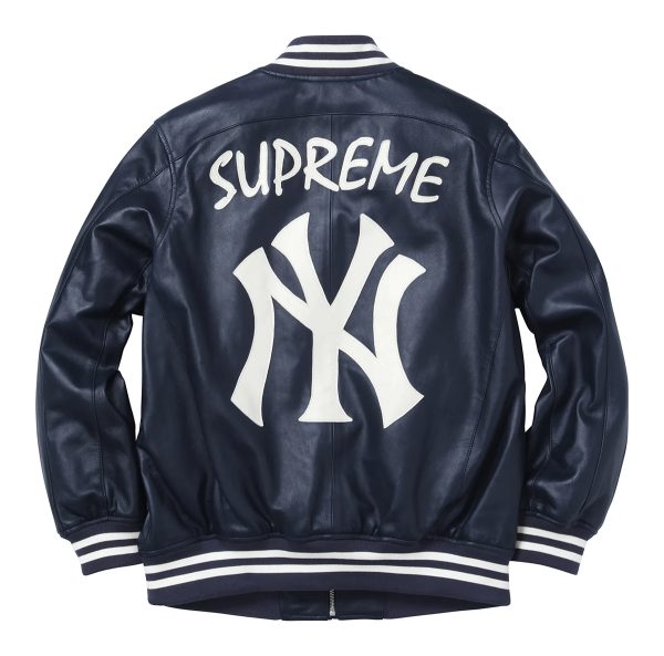 Supreme Yankees Navy Varsity Jacket