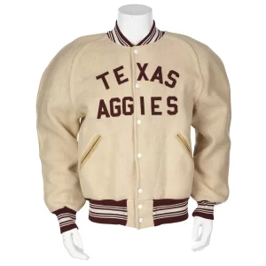 Texas A&M Aggies 1954-57 Varsity Beige Wool Jacket