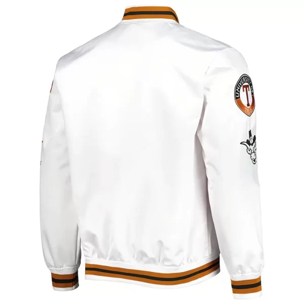 Texas Longhorns City Collection White Satin Full Snap Jacket