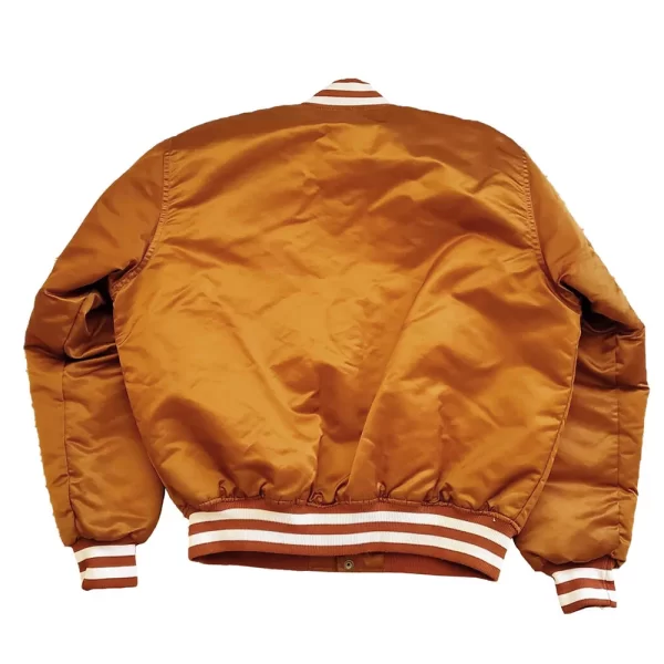 Texas Longhorns Light Brown Satin Full-Snap Jacket