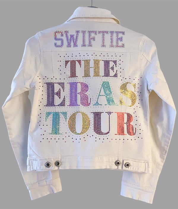 The Eras Tour Taylor Swift White Denim Jacket