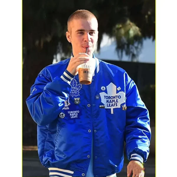 Toronto Maple Leafs Justin Bieber Satin Jacket